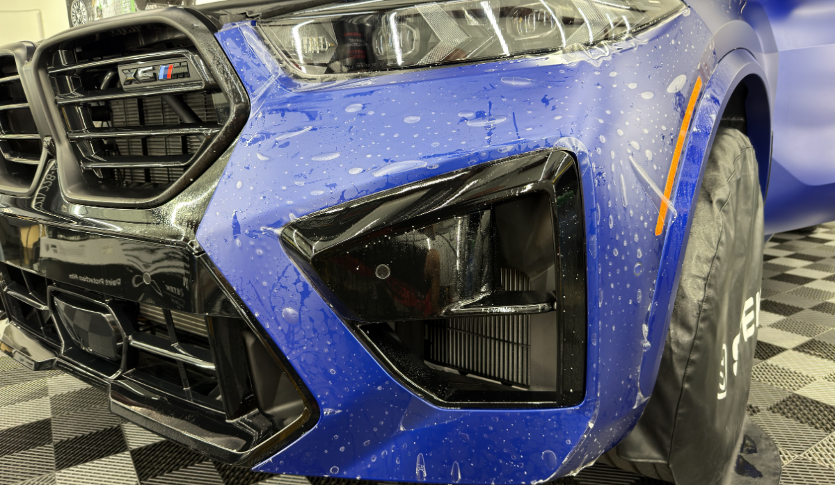 Matte Paint Protection Film Install Process front bumper