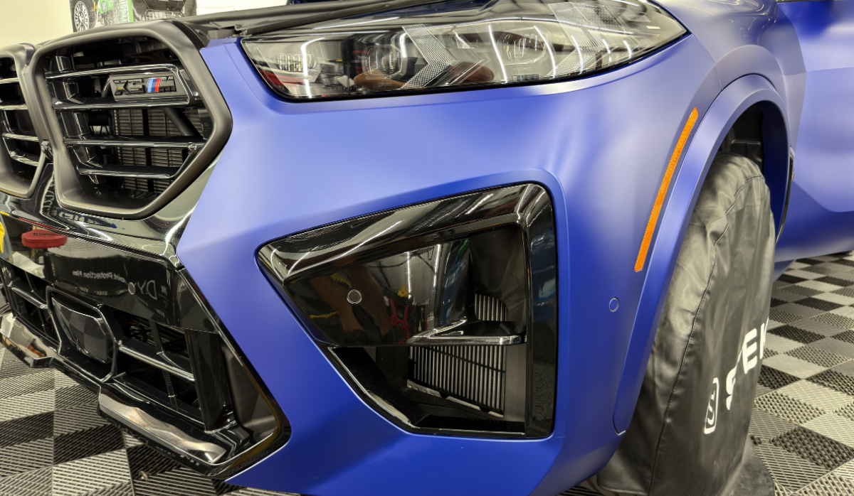 Matte Paint Protection Film Install Process frontbumper